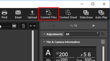 how to convert nef to jpg in batches